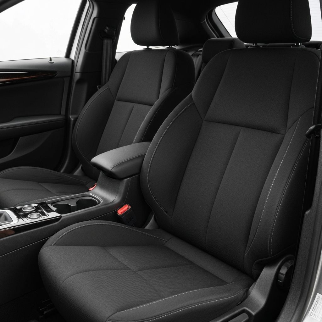 Clean car interior after professional detailing