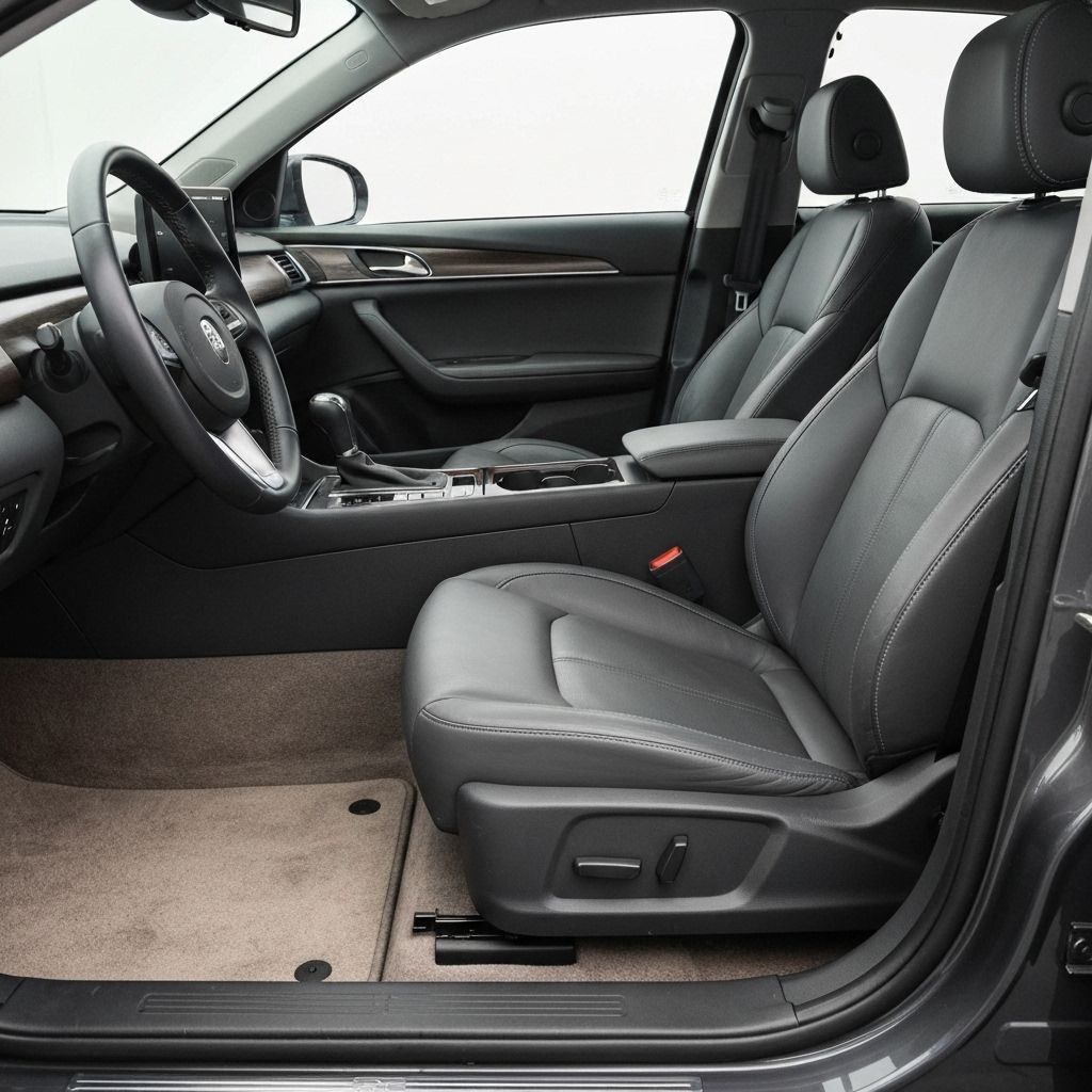 Clean car interior after professional detailing service