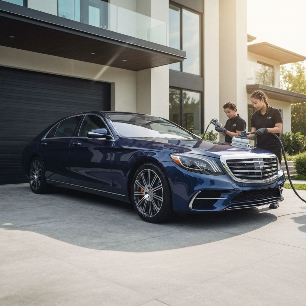 Professional mobile hand car wash service in Houston